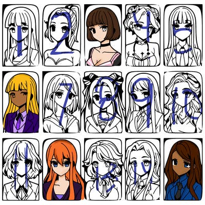 girls that look diffrent anime