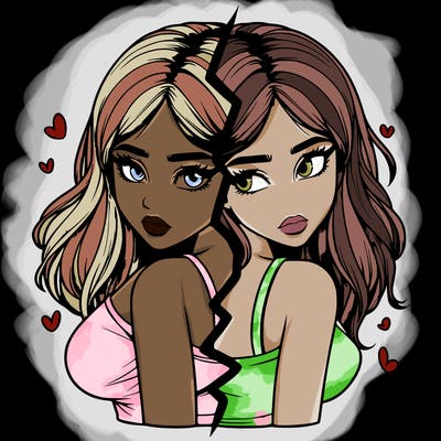 realistic girl split