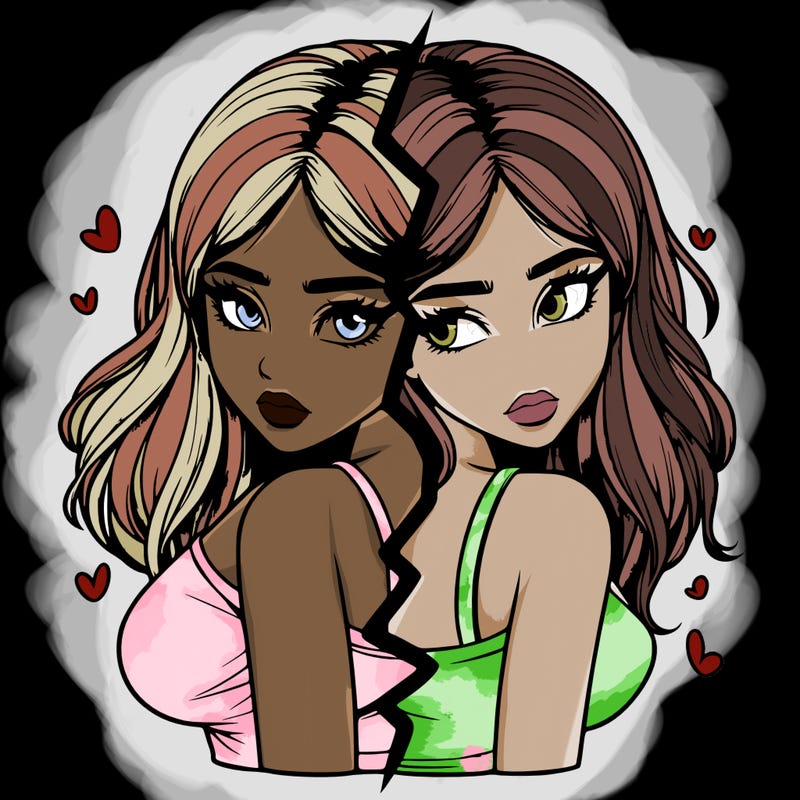 realistic girl split