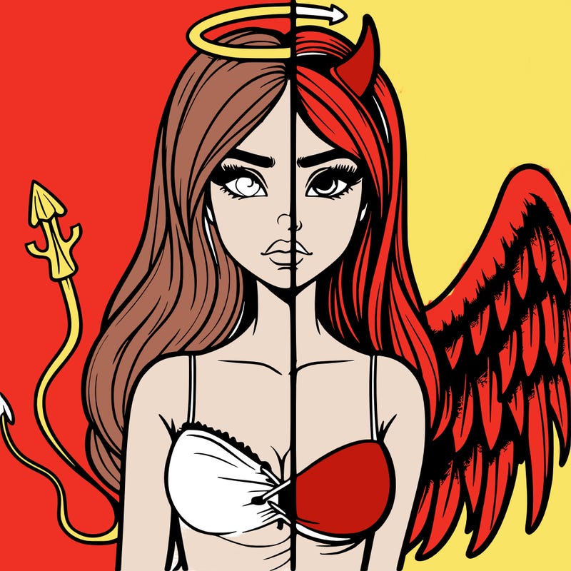 devil vs angel realistic girl