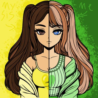 realistic girl split