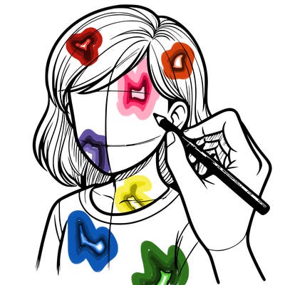 drawing a realistic person