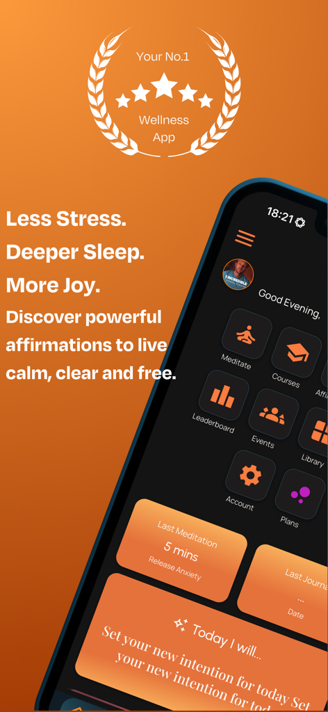 Soma: Wellness & Meditation - Soma Wellness and Meditation app interface showing meditation tools and affirmations