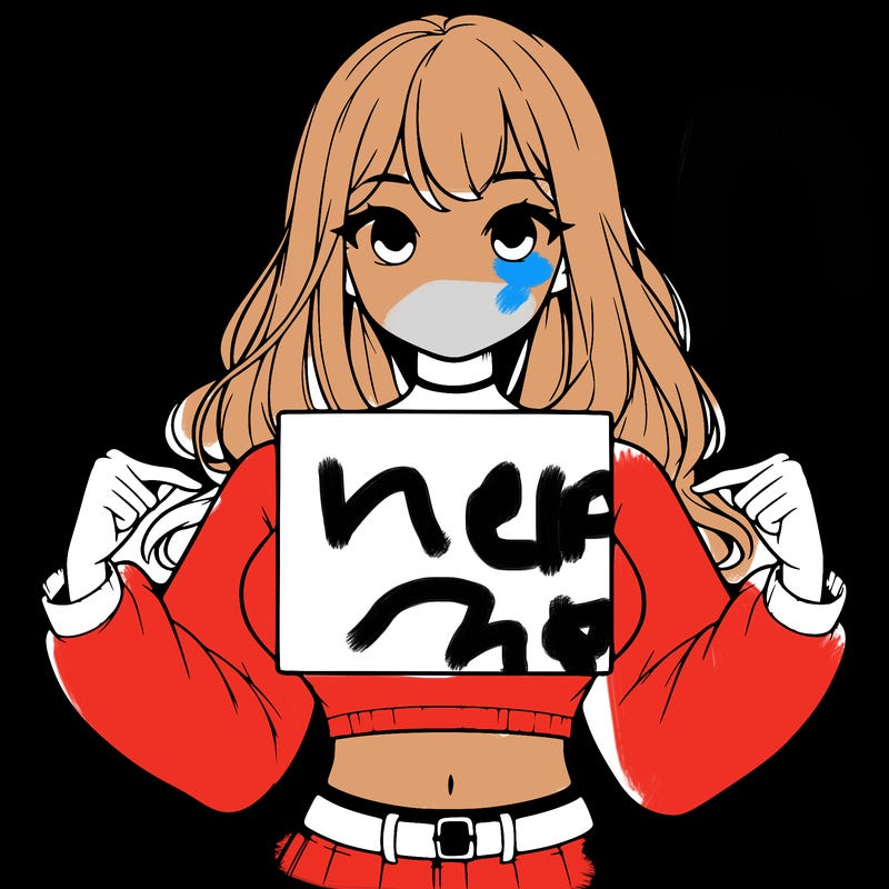 girl holding a blank sign in a long sleeve crop top