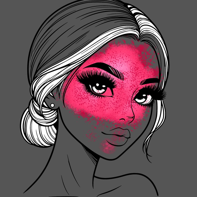 realistic girl with lashes