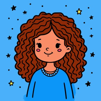 girl with curly hair