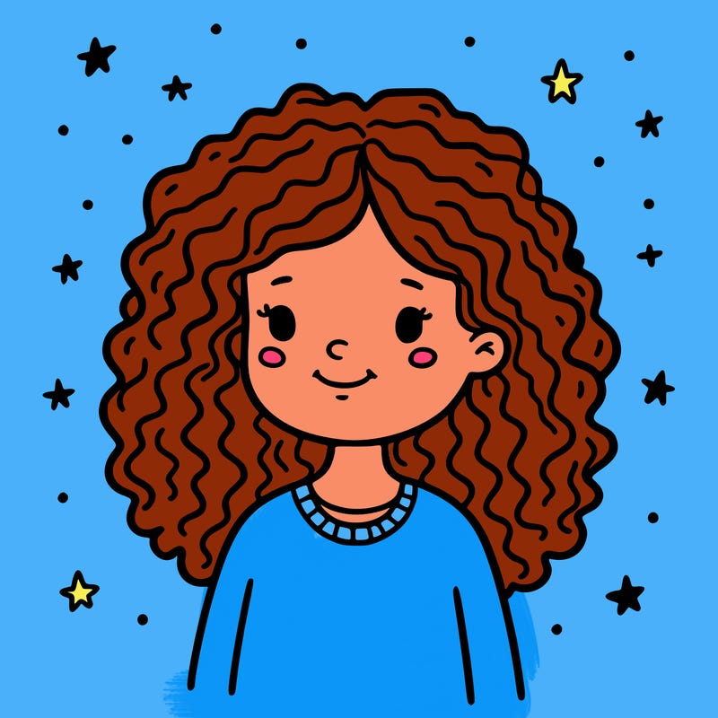 girl with curly hair