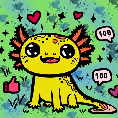 axolotl 100 likes