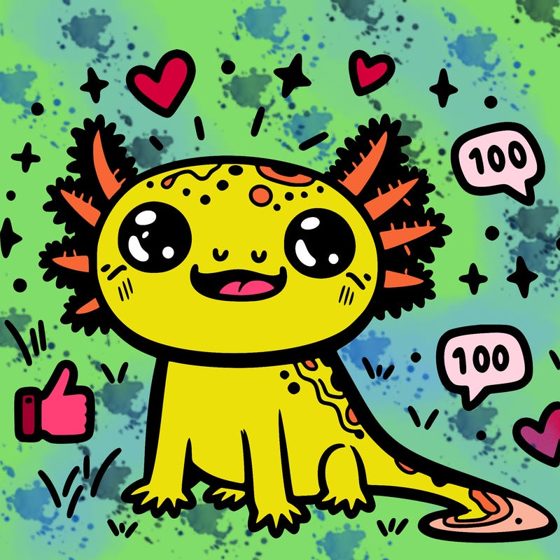 axolotl 100 likes
