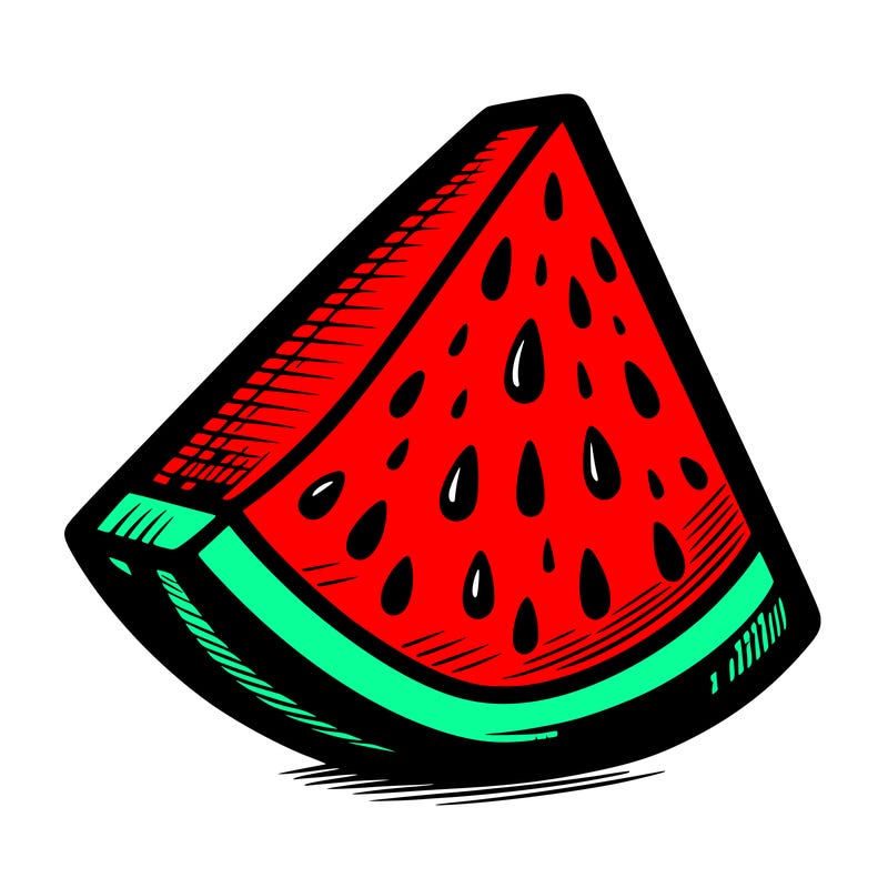 a wedge of watermelon