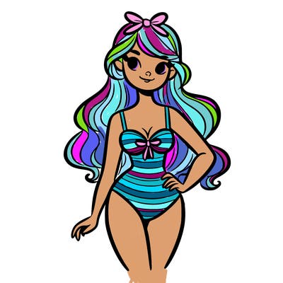 girl in bathing suit