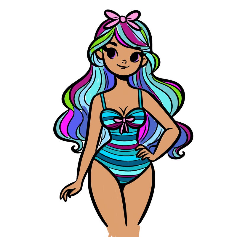 girl in bathing suit