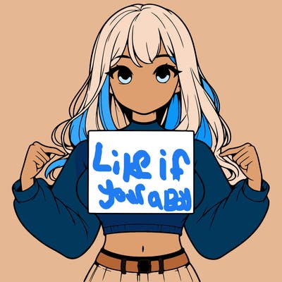 girl holding a blank sign in a long sleeve crop top