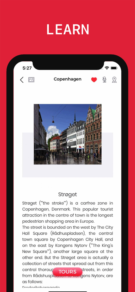 Copenhagen Travel Guide - Informationen über Stroget in der Kopenhagen Reiseführer App