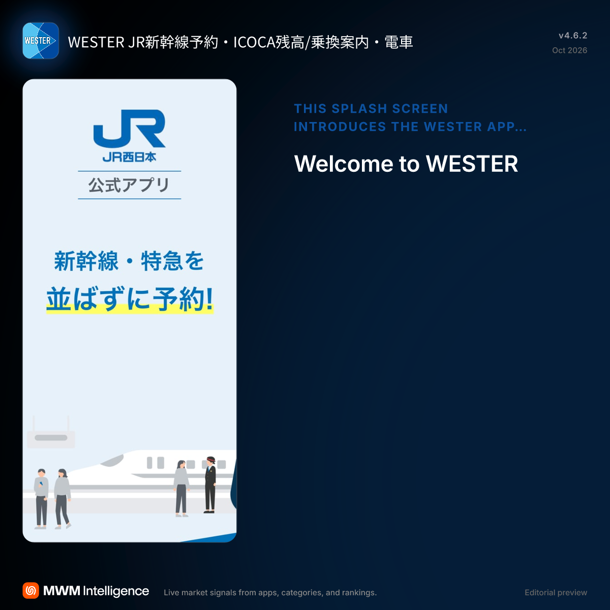 WESTER JR新幹線予約・ICOCA残高/乗換案内・電車 - ナビゲーション App | MWM