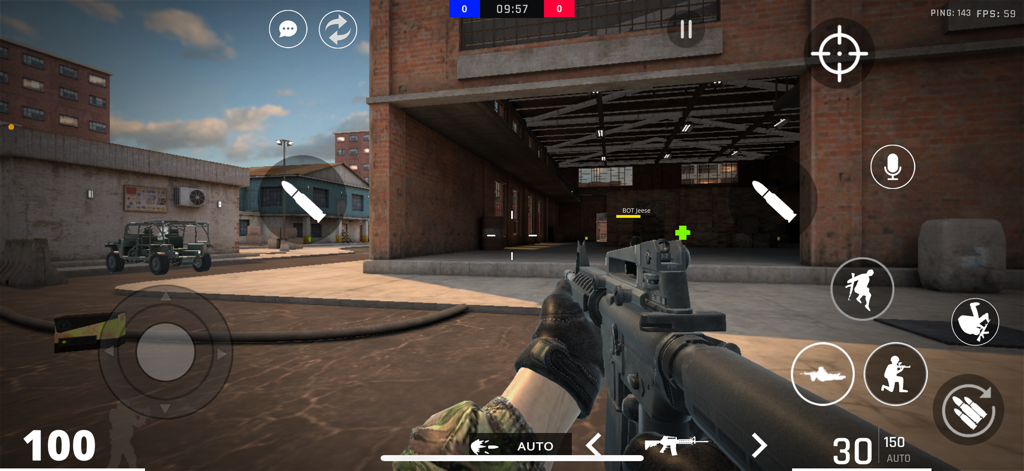 End Game - Union Multiplayer - First person shooter gameplay in End Game Union Multiplayer featuring an assault rifle in an urban warehouse setting