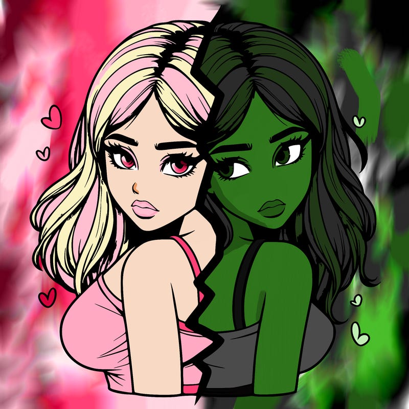 realistic girl split