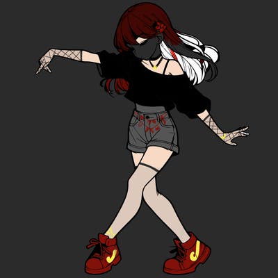 realistic girl danceing