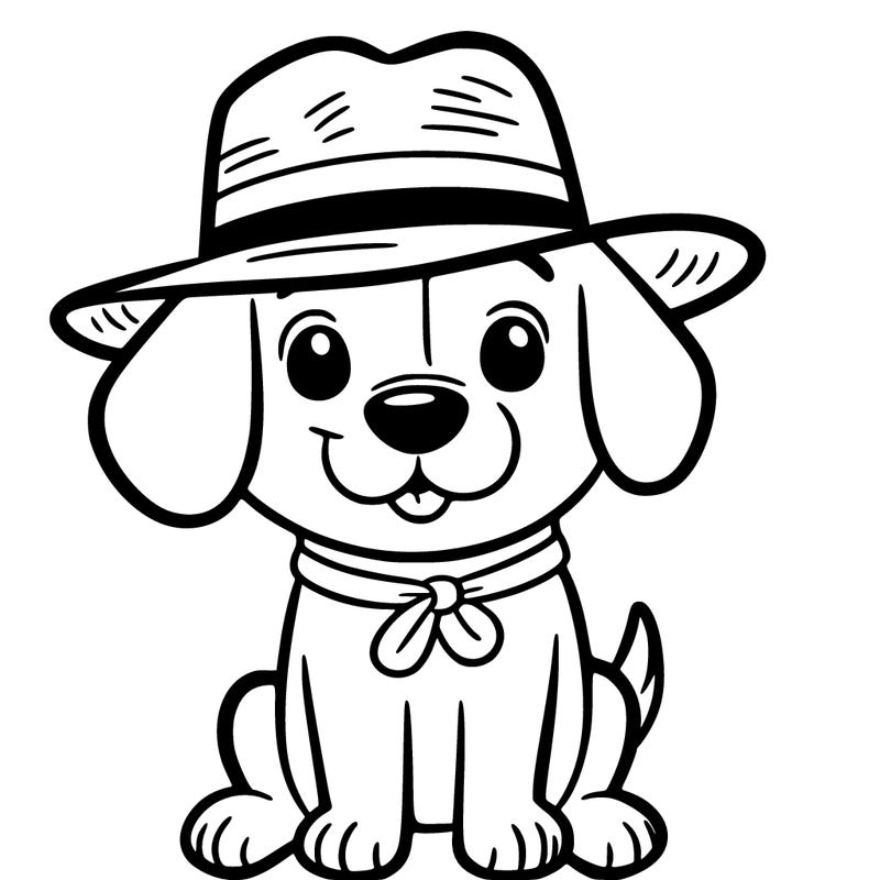 dog with hat
