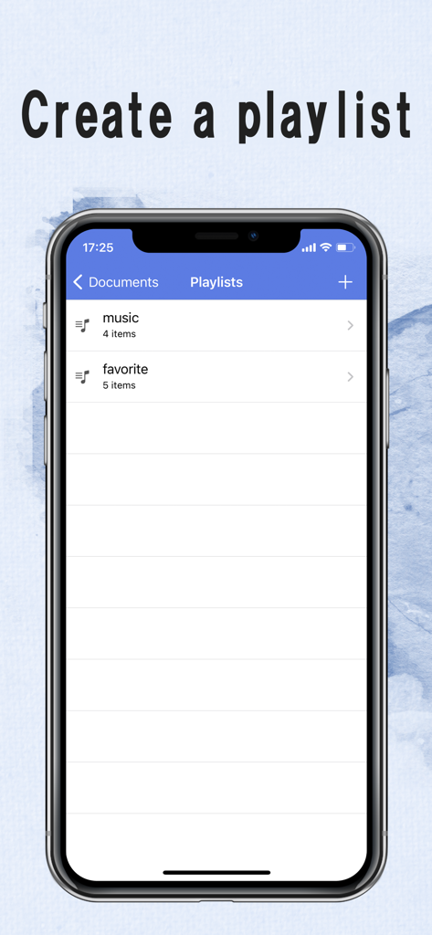 EasyMp3 Video to mp3 Converter - iPhone screenshot showing the playlist management screen within the EasyMp3 Video to mp3 Converter app