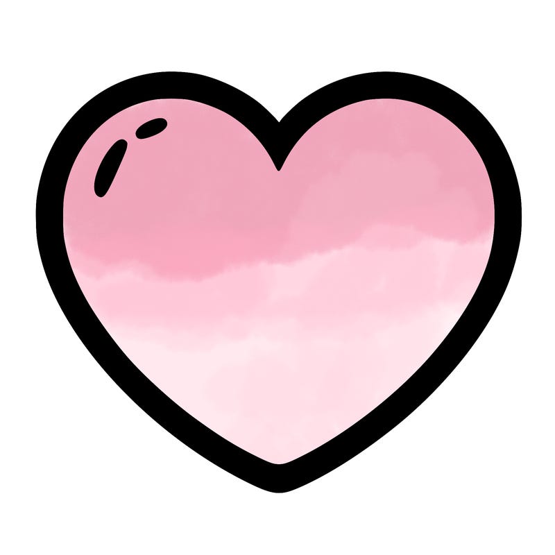 a blank heart