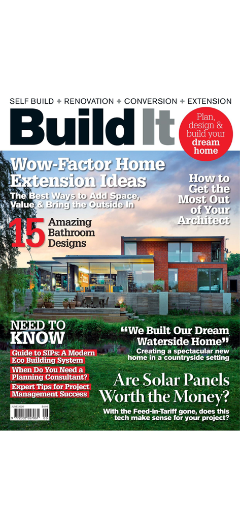 Build It Magazine - Build It Magazine cover showing a modern brick home with extension ideas and self build tips