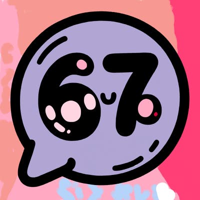bubble that says 67