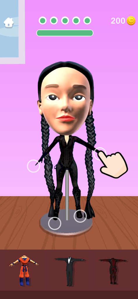 Customizing a 3D clay sculpture with different outfits in Sculpt People