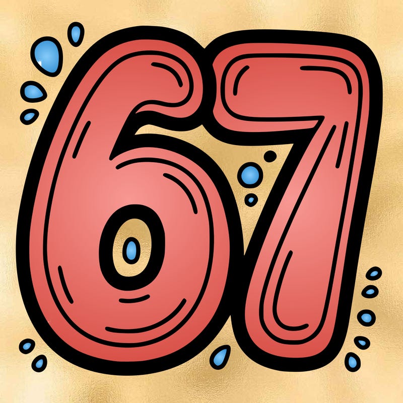 the number 67
