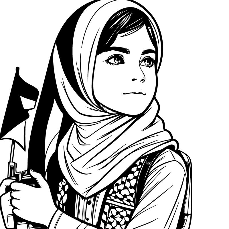 palestine girl realistic