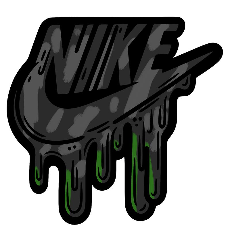 dripping nike logo