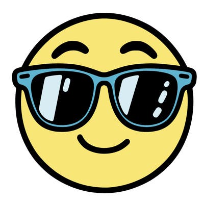 emoji with sunglasses