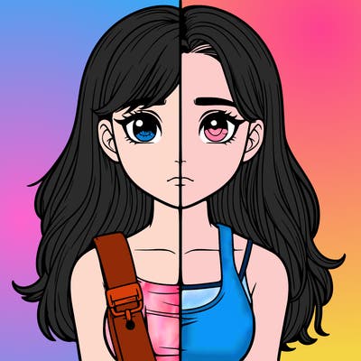 realistic girl split