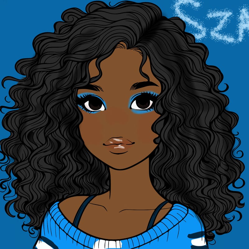 realistic girl with curly hair