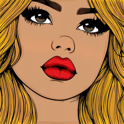 really realistic girl with lips