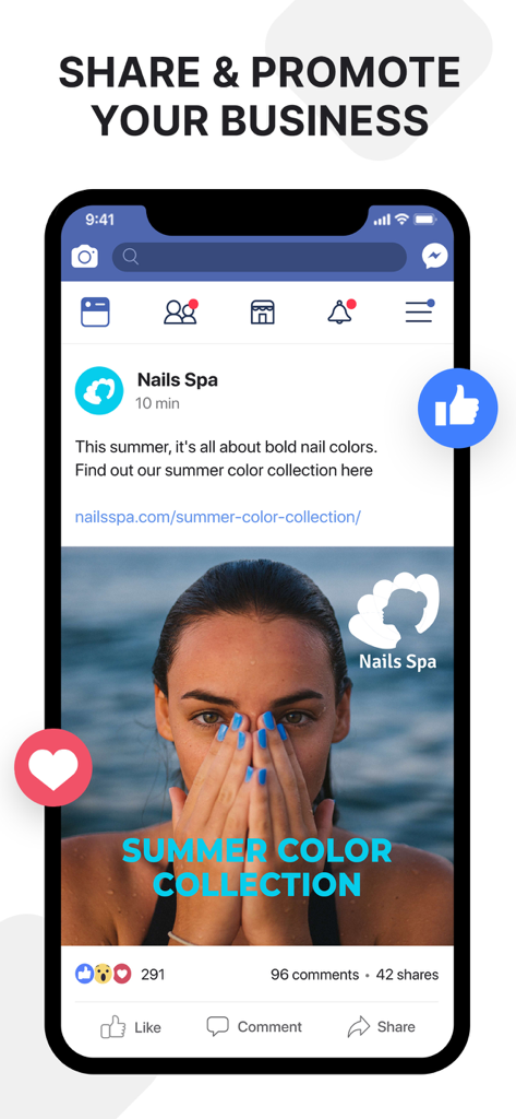 Social-Media-Post mit benutzerdefiniertem Wasserzeichen und Logo auf einem Handybildschirm.