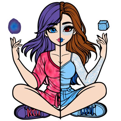 realistic girl split