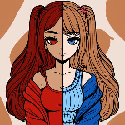 realistic girl split