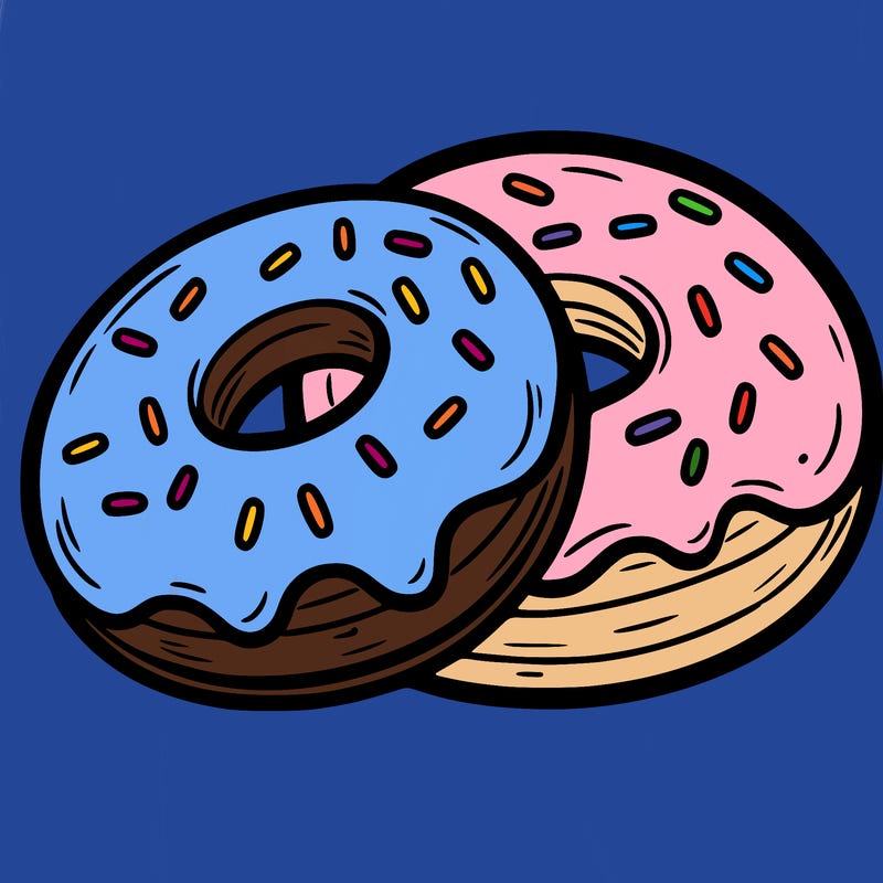 a piece of food doughnuts