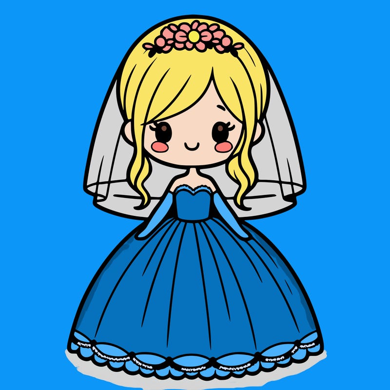 girl with wedding dress