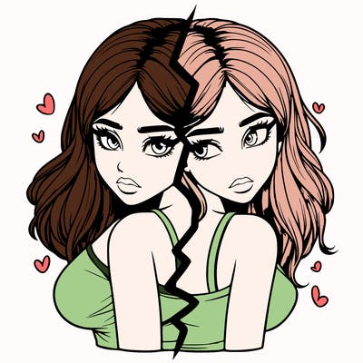 realistic girl split