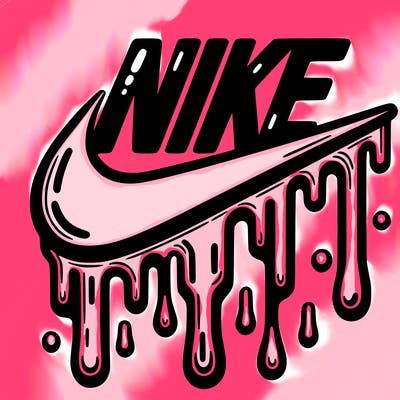 dripping nike logo