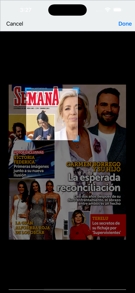 Couverture numérique du magazine Revista Semana présentant l'actualité des célébrités espagnoles et la mode de la haute société