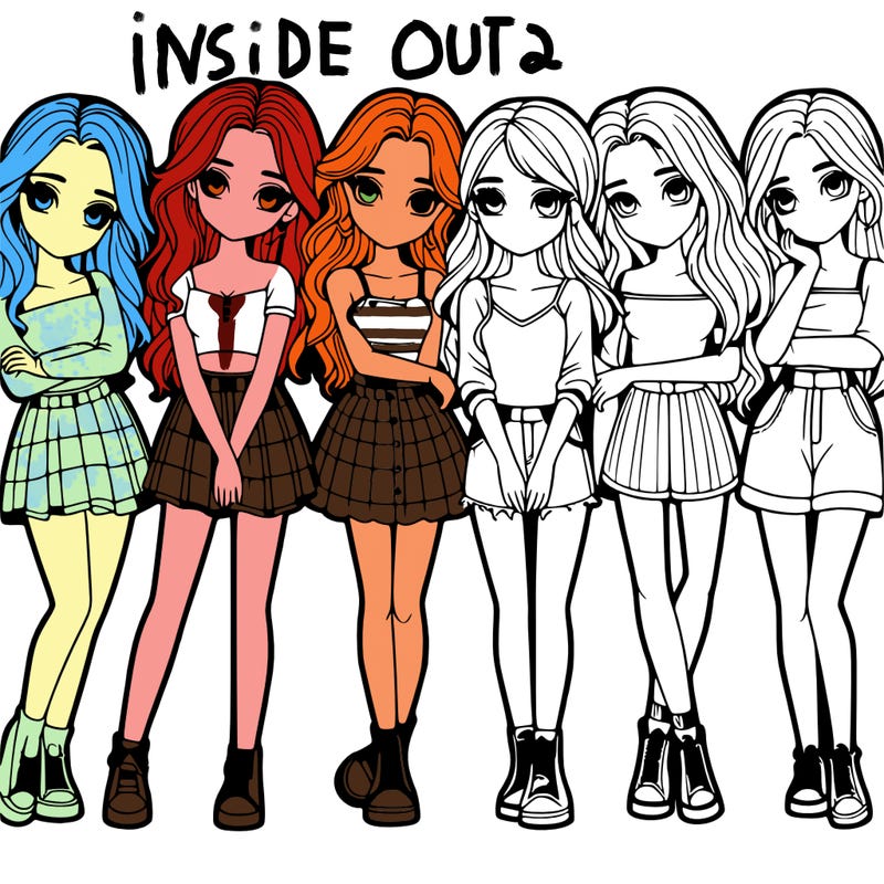 a group of girls realistic
