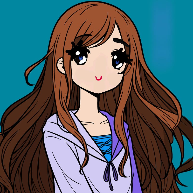 a girl with long hair and 12 year old