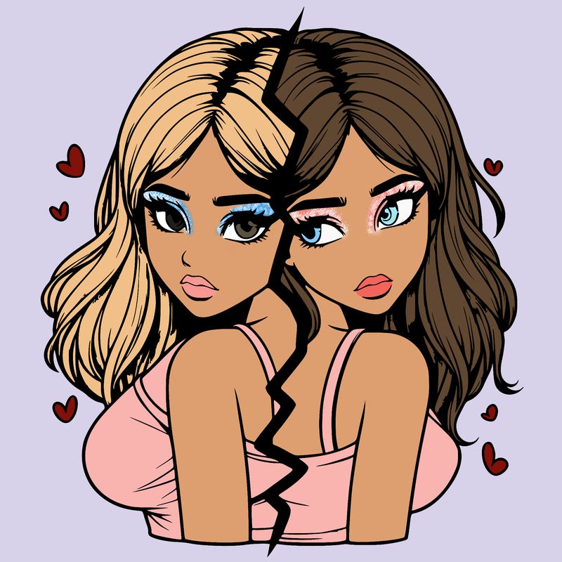 realistic girl split