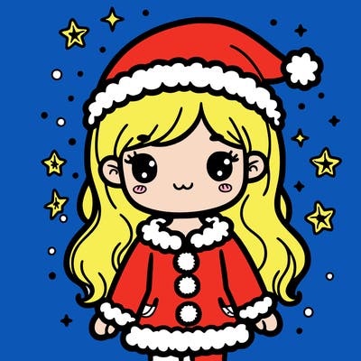 girl with santa outfit on