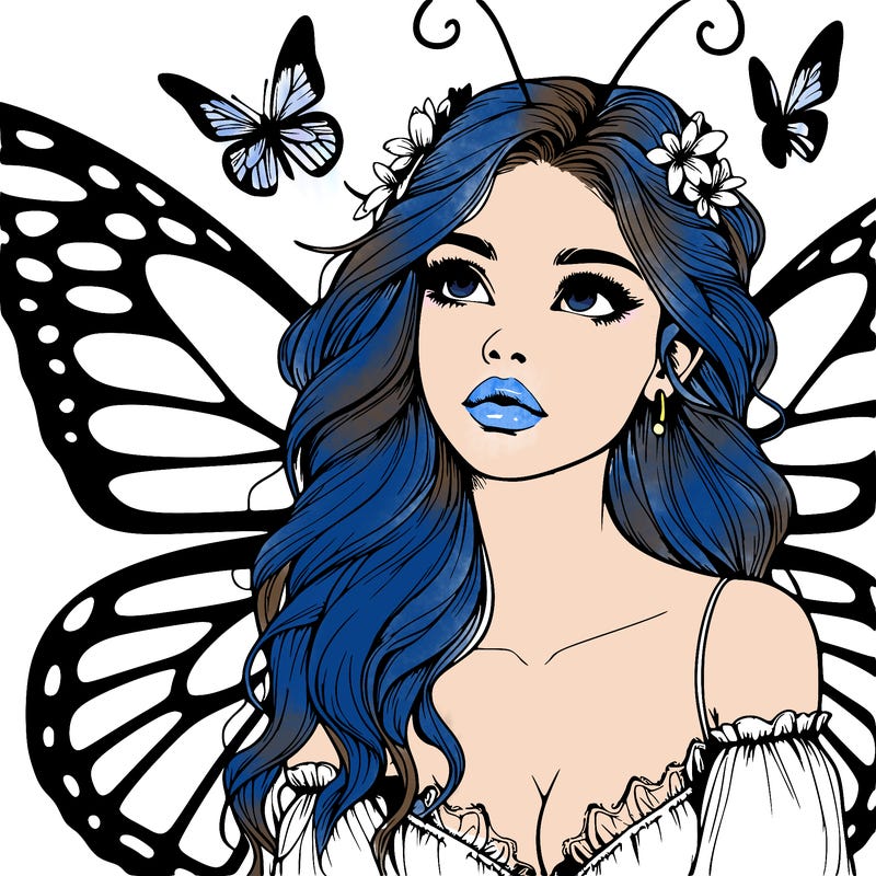 butterfly fairy realistic girl
