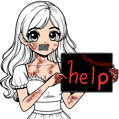 realistic pretty girl holding blank sign