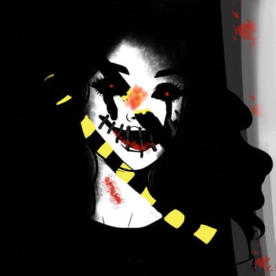 realistic girl with wavy hair and lips